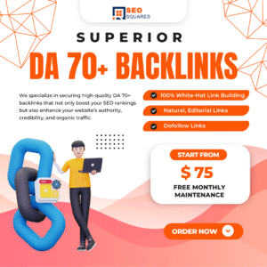 Superior DA 70+ SEO Backlinks